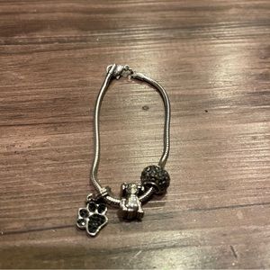 Cute silver doggy bracelet